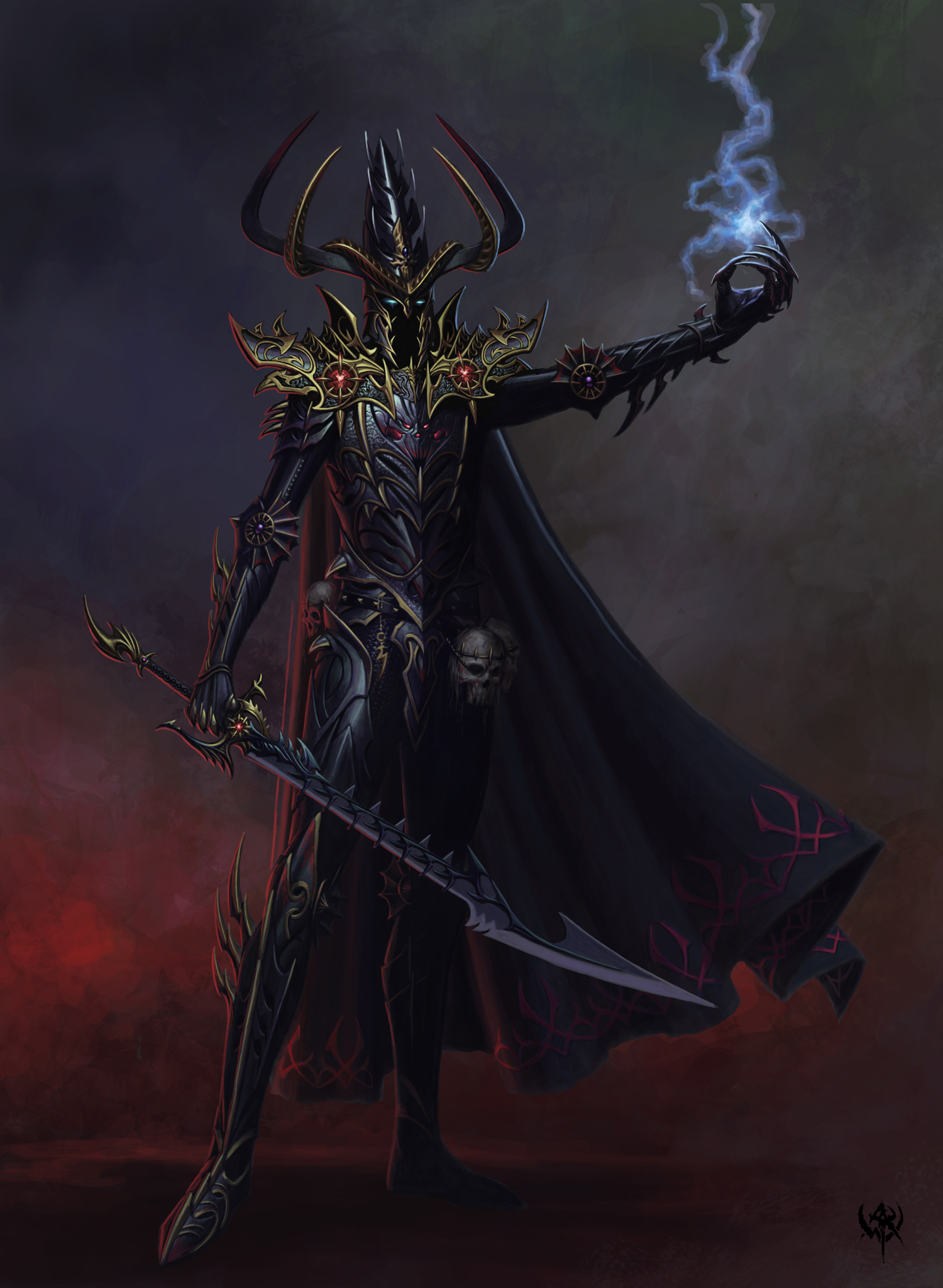 Warhammer Invasion 2x Malekiths Thron  #017